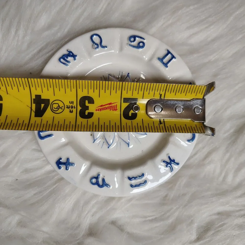 Y2K Zodiac Incense Holder Innozen Sun Face Celestial 90s Decor Blue & White